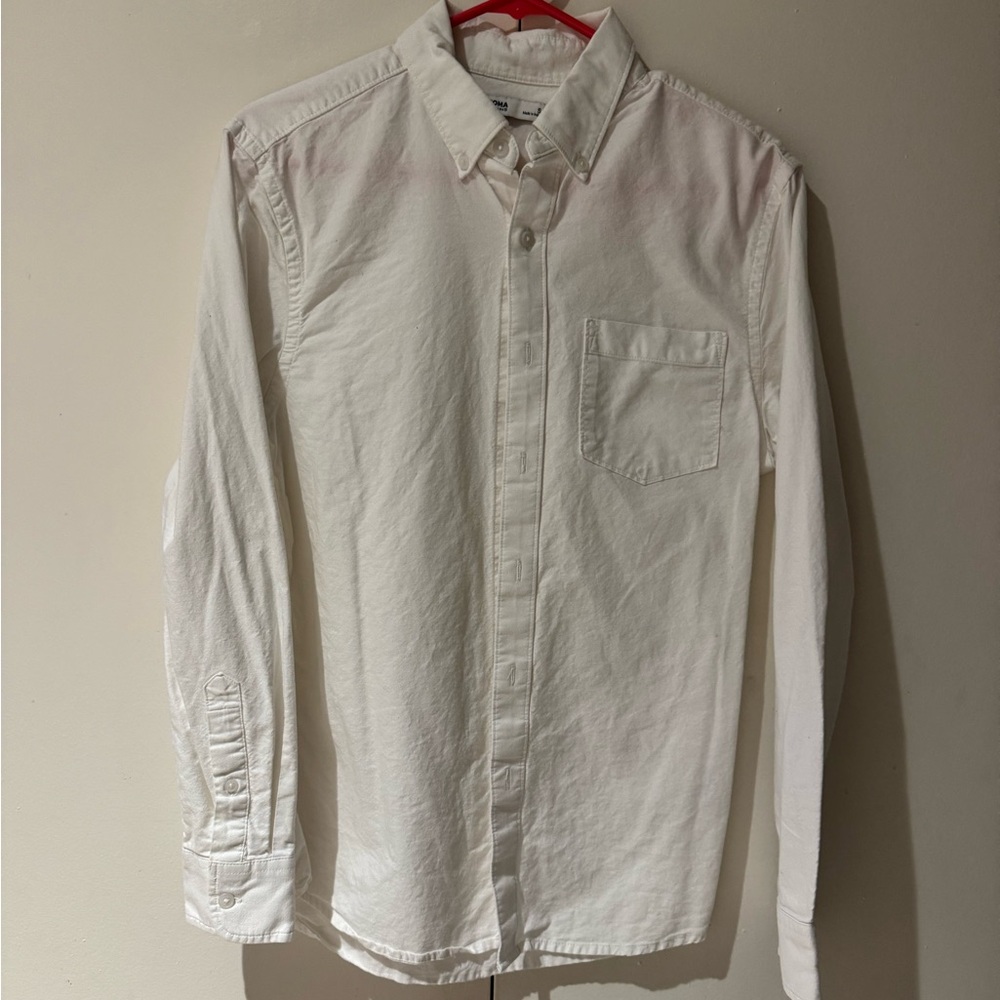 Sonoma White Casual Button Down Shirt